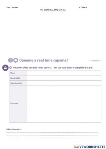 Oklahoma Time Capsule