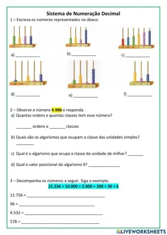 Sistema de Numeração Decimal