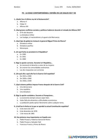 Examen CCSS s xx