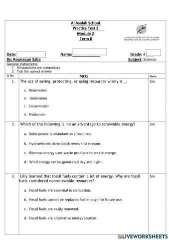 Practice test 2 module 2