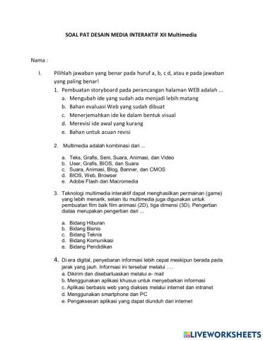 Multimedia interaktif sem 2