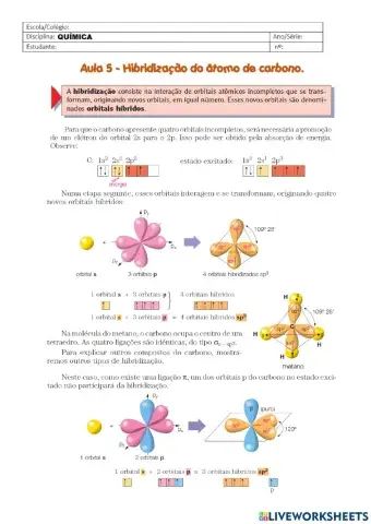 Hibridização do átomo de carbono