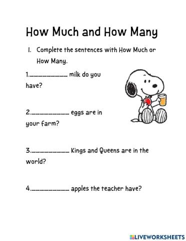 How Much and How Many