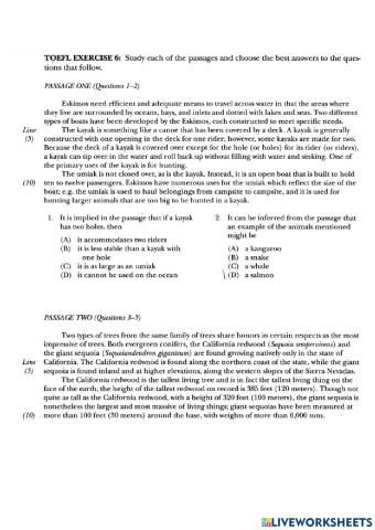TOEFL reading skill 6