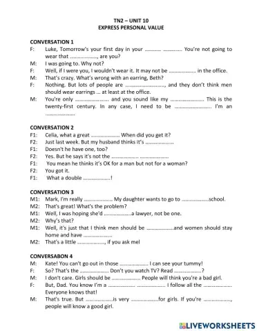 TN2 - U10 - Listening extra