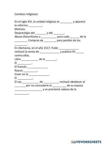 Cambios religiosos en la edad moderna