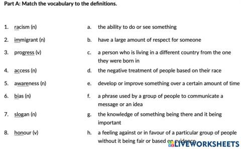 Vocabulary Part 1