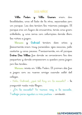 Cuento Derechos de los niños