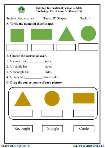2D Shapes (Review)