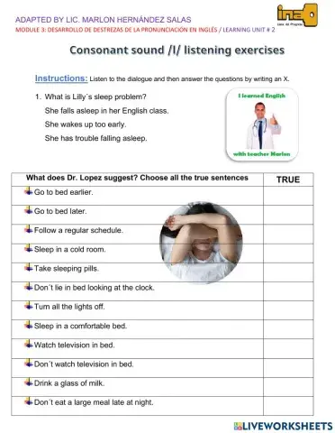 Consonant L listening