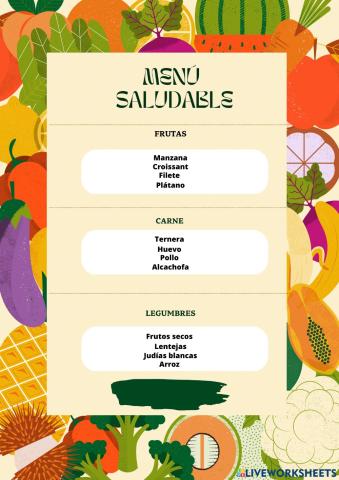Menú saludable
