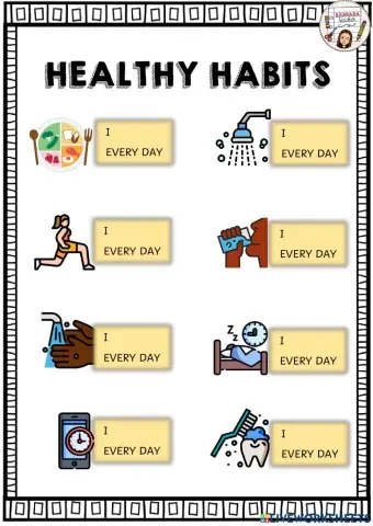 Healthy habits read and choose