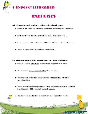 Collocations lesson 4 intermediate