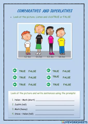 Comparatives and superlatives