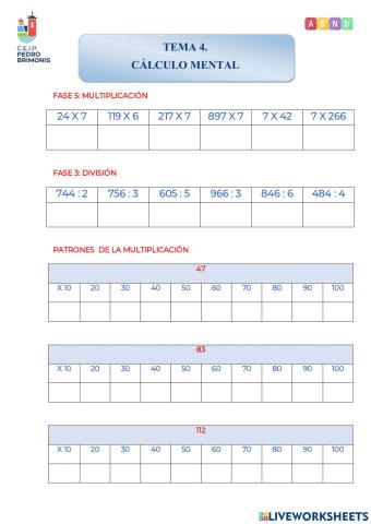 ABN 5º - Cálculo mental