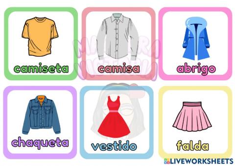 Vocabulario de ropa