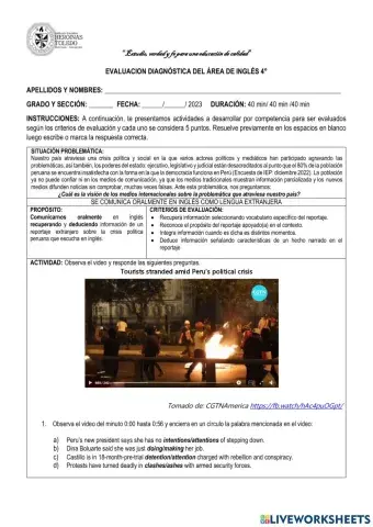 Evaluación de subsanación 4TO