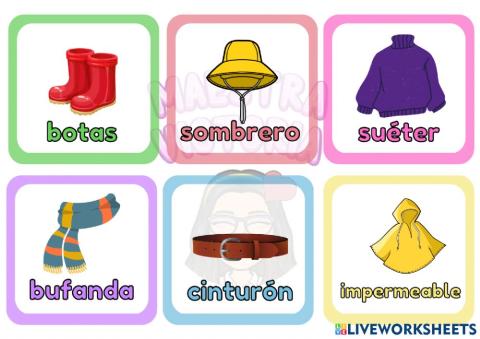 Vocabulario de ropa 2