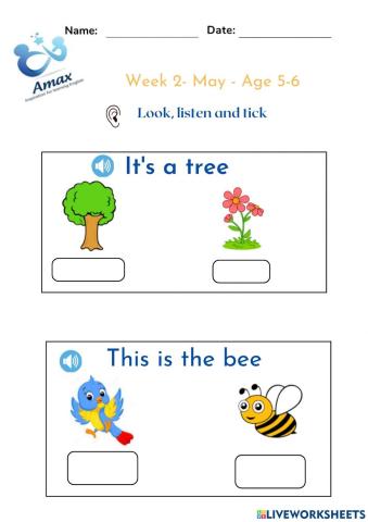 Week 2 - May - age 5-6