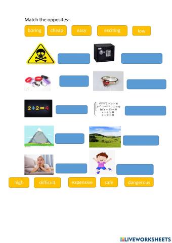 Adjectives opposites