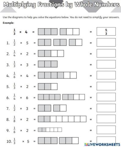 Multiplying Fractions Practice