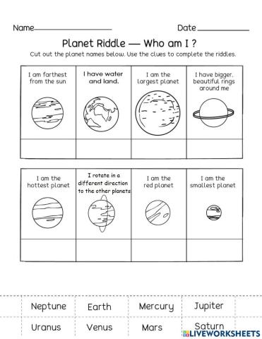 Planets riddles