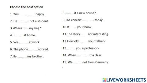 Am, is, are practice