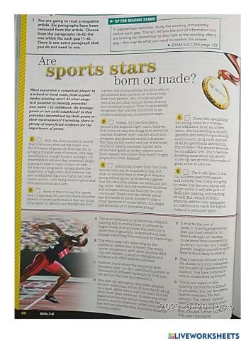 Are sports stars born or made