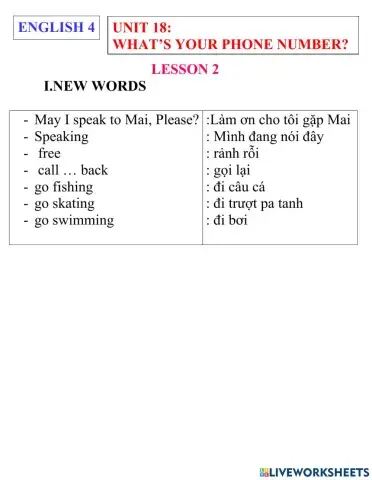 English 4- unit 18- lesson 2