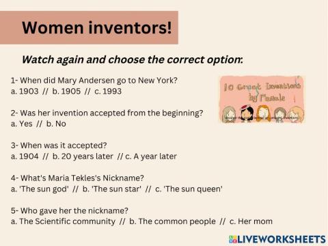 Women inventions