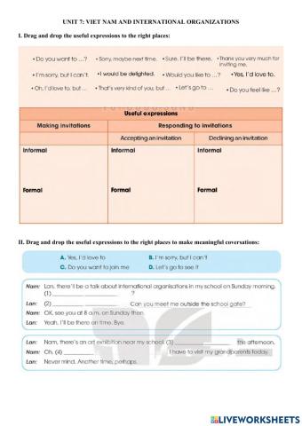 Unit 7: Viet Nam and International Organizations
