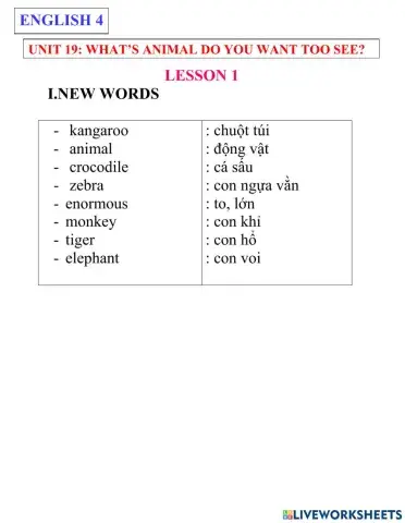 English 4- unit 19- lesson 1