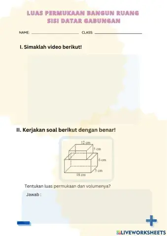 Luas permukaan dan volume bangun ruang sisi datar gabungan