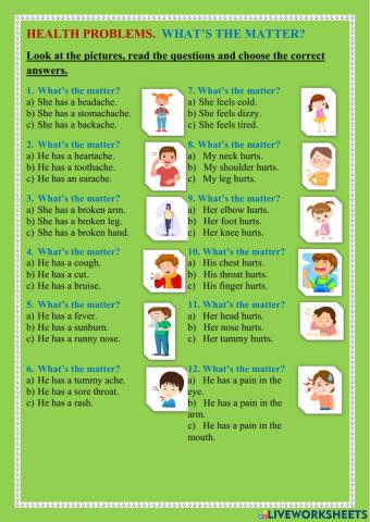 Health Problems. What' the matter?