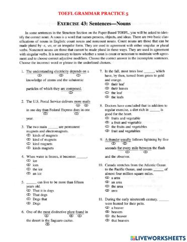 Toefl grammar practice 5