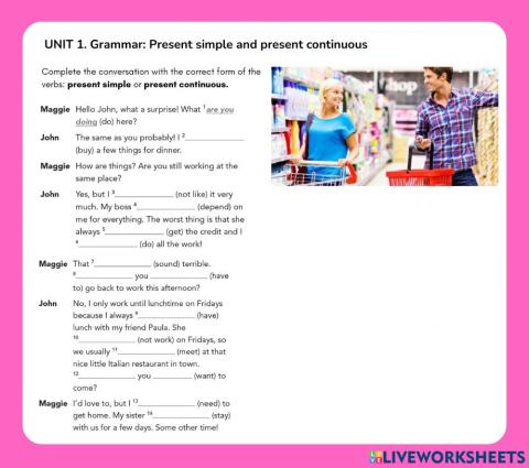 Unit 1. Present simple and present continuous