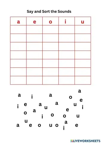 Say and sort the sounds