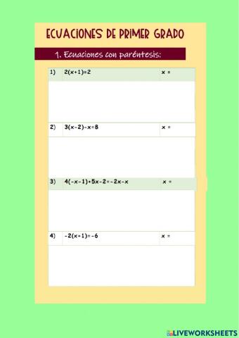 Ecuaciones