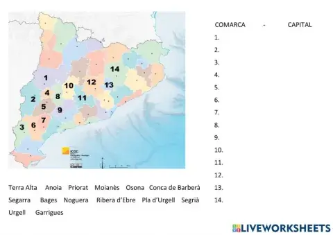 Comarques de plana de catalunya