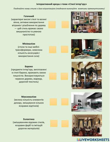 Стилі інтер’єру