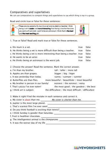 Comparatives & Superlatives