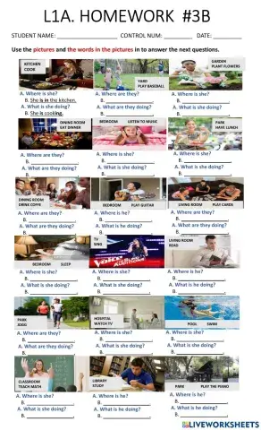 L1.CH3. HOMEWORK 3B.Present Continuous