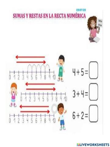 Sumas en recta