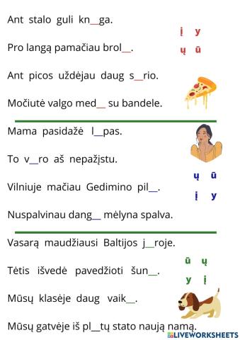 Y-į, ū-ų
