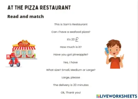 At the pizza restaurant