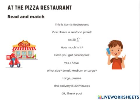 At the pizza restaurant