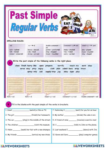 Past Simple - regular verbs 2