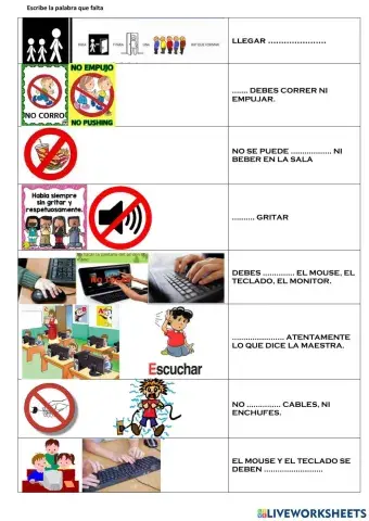 Normas sala informática