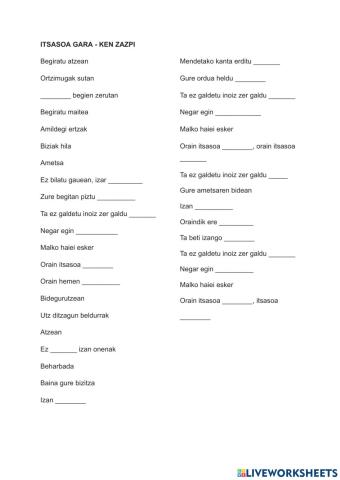 Itsasoa gara abestia