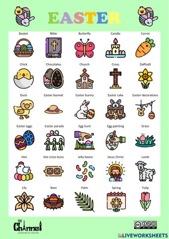 EASTER - Vocabulary (30 words)